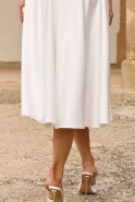 Glimer - asymmetrisches Brautkleid 