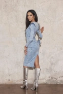 Tamara - midi denim dress in blue