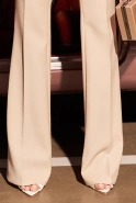 Luisa - beige high-waisted pants