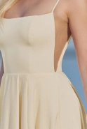 Lizbeth – flared midi dress in cream