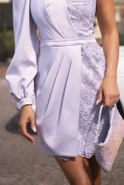 Vicki - asymmetrical dress in a shade of gray