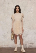 Wendy - knitted mini in openwork beige