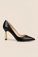Oasis – schwarze Pumps mit goldenem Stiletto
