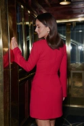 Celesta – rotes Minikleid mit Wickelunterteil