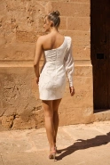 Zobia - asymmetrical mini dress with drapes