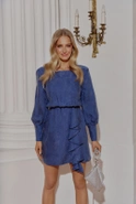 Poppy - Mini Blue Floral Print Dress