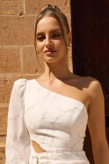 Zobia - asymmetrical mini dress with drapes