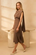 Erica – asymmetrisches Midi-Kleid mit Taillenbindung