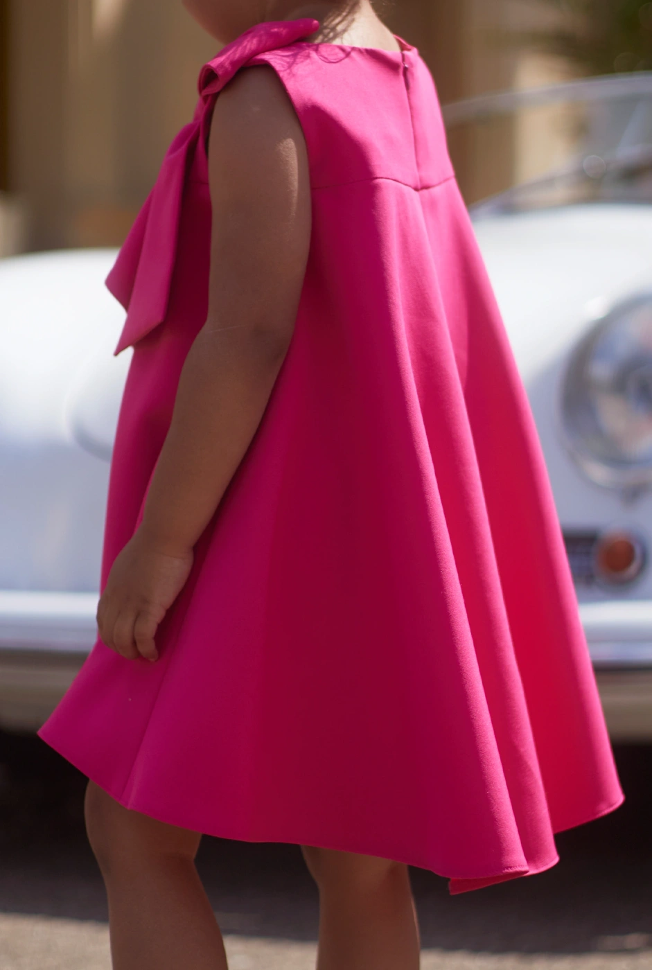 Mist - Rosa Kinderkleid mit Schleife und Haargummi