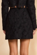Jodie – black openwork skirt with built-in shorts