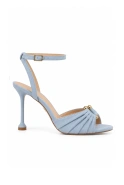 Avialle – blue stiletto sandals with a stable finish