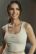 Boston Beige - strapless top in beige color