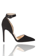 Terry - Schwarze Stilettos mit überzogener Spitze aus Wildleder