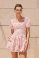 Alika – gestreiftes Mini-Baumwollkleid mit versteckten Shorts