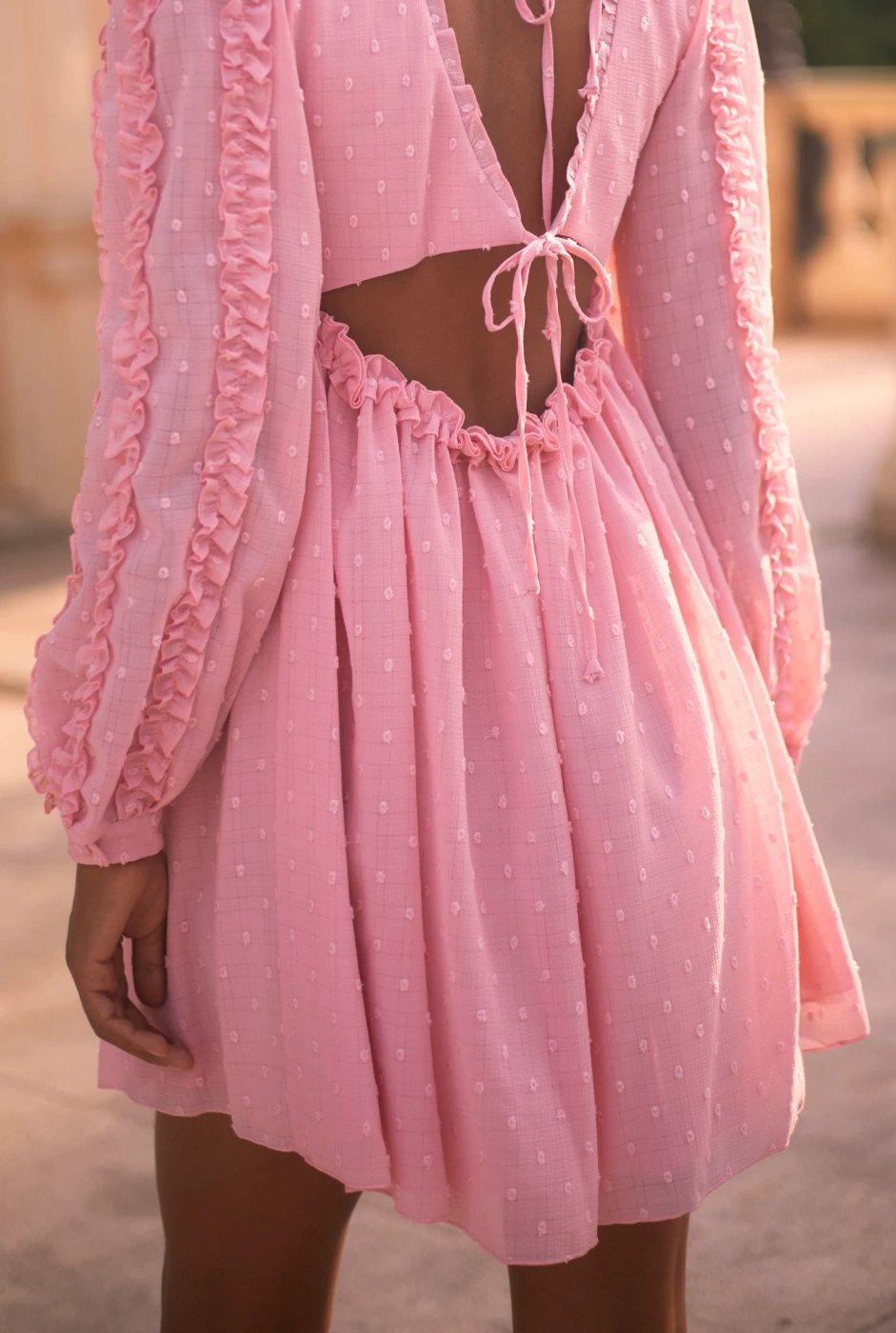 Uskaly - mini dress in magical pink