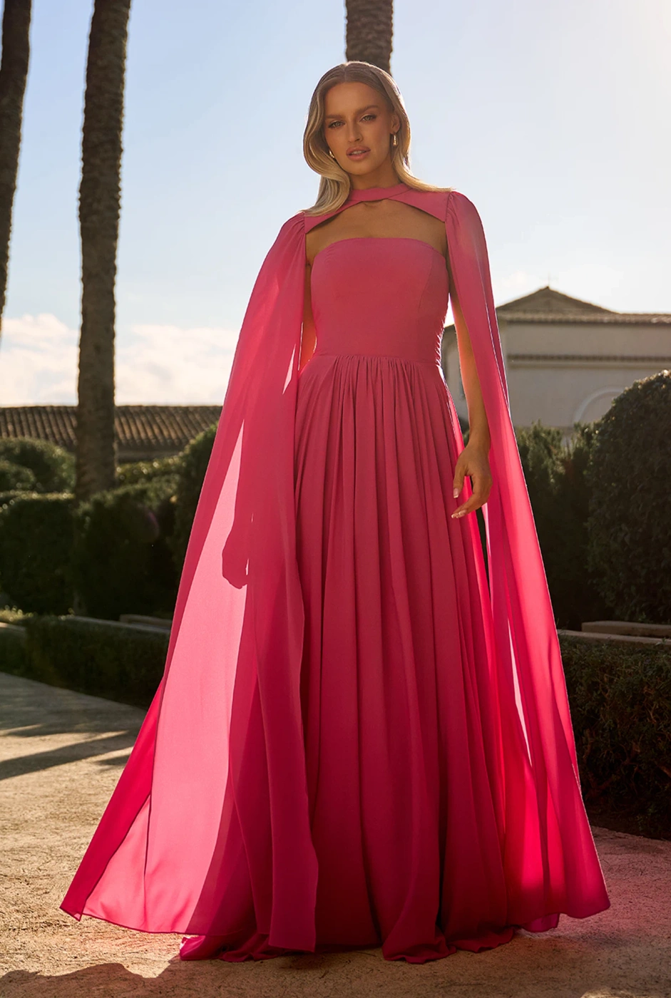 Oriana – Korsett-Maxikleid mit weiten Ärmeln