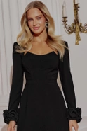 Janelle - Black Mini with Fancy Neckline