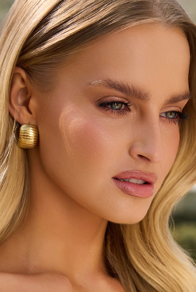 Lush - vergoldete Stahlohrringe