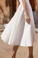 Ophelia Ecru - luftiges Midikleid in Ecru