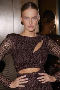 Celtia – braunes Mini-Kleid mit Pailletten