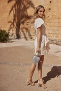 Verdi - Elegant Dress with Embellished Jets and Unique Creases