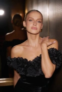 Klaudia – black maxi dress with floral embellishment