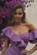 Piedad - Purple mini dress in Spanish style.