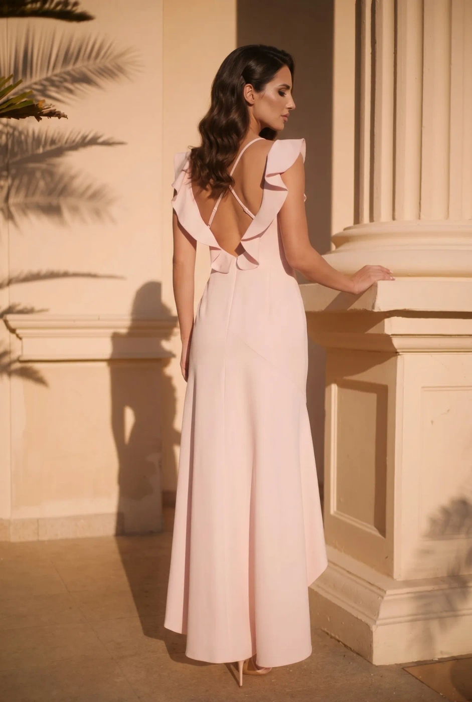 Yasemin - a powdered maxi dress