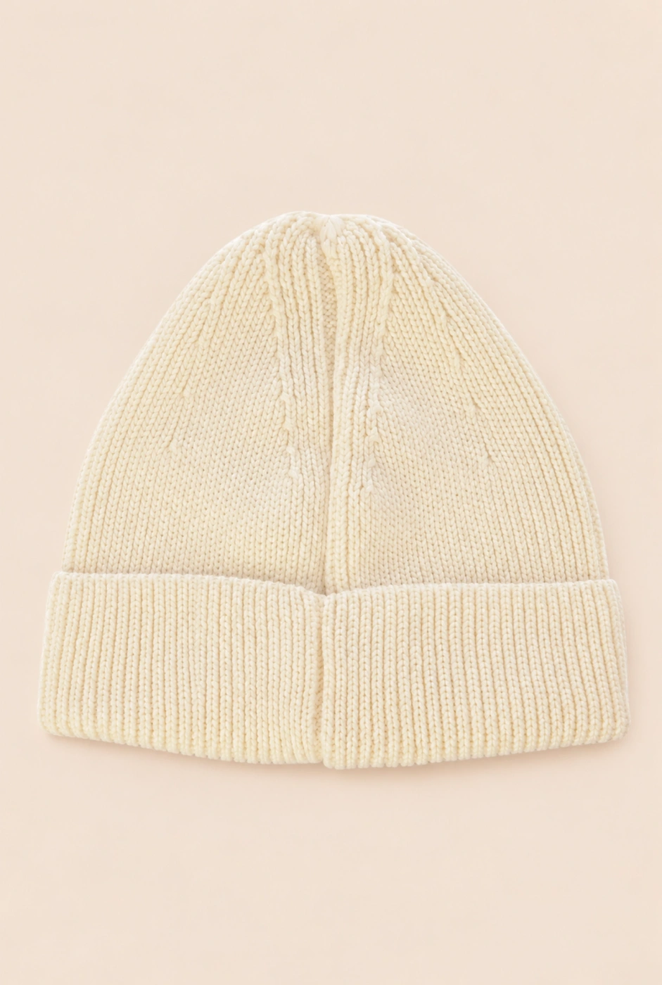 Winter Beanie with Lou Logo in Ecru Color