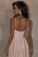 Bride - rosa langes Kleid