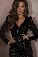 Cynthia Black - Feminine black mini with glitter effect