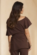 Padera – brown set: blouse + trousers