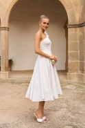 Glimer - asymmetrisches Brautkleid 