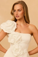Tinsley – corset mini dress with hand-arranged flowers