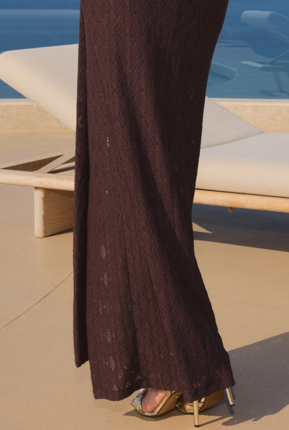 Angela – brown maxi dress in Spanish style