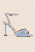 Avialle – blue stiletto sandals with a stable finish