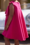 Mist - Rosa Kinderkleid mit Schleife und Haargummi