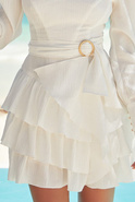 Gilmore - weißes Kleid aus luftigem Stoff