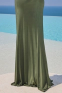Radmila – Maxi-Neckholder-Kleid in Flaschengrün