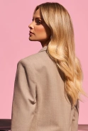 Djihene - beige jacket with wool additions