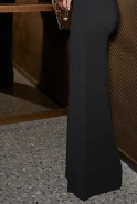 Casandra – black maxi dress with a leg slit
