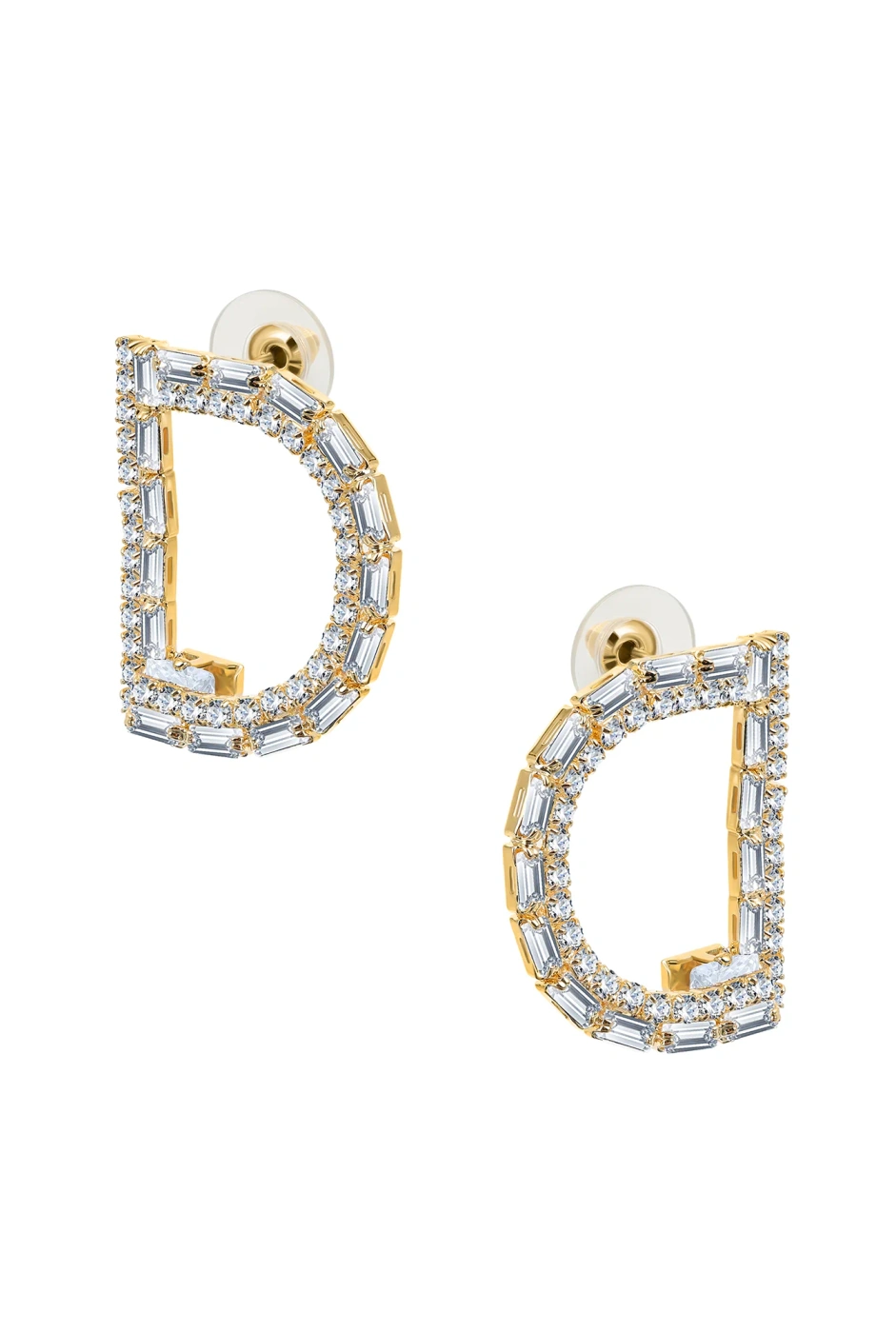 Zure - gold-plated earrings with zircons