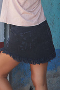Rufaro - graphite denim skirt