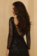 Serap - black maxi with cutout back