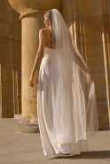 Nemezja - Maxikleid mit abnehmbarem Umschlagtuch