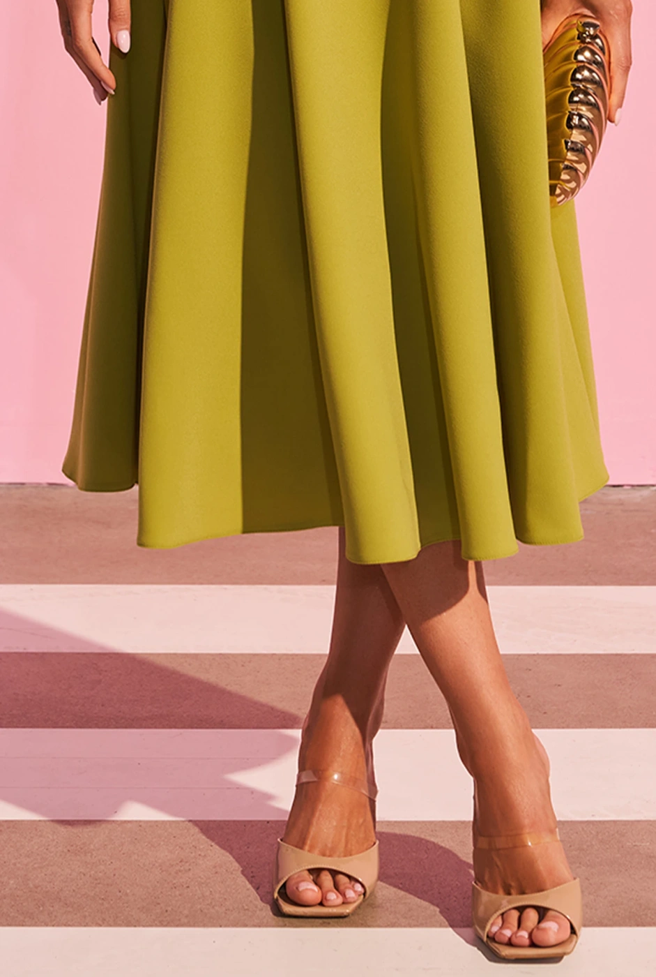 Suzi - Midikleid mit Korsett-Oberteil und Ziergürtel
