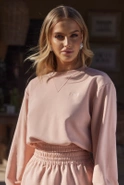 Mariko Set - Lose Bluse und Minirock mit eingenähten Shorts