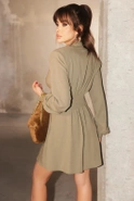 Eliana - Olive Shirt Style Dress