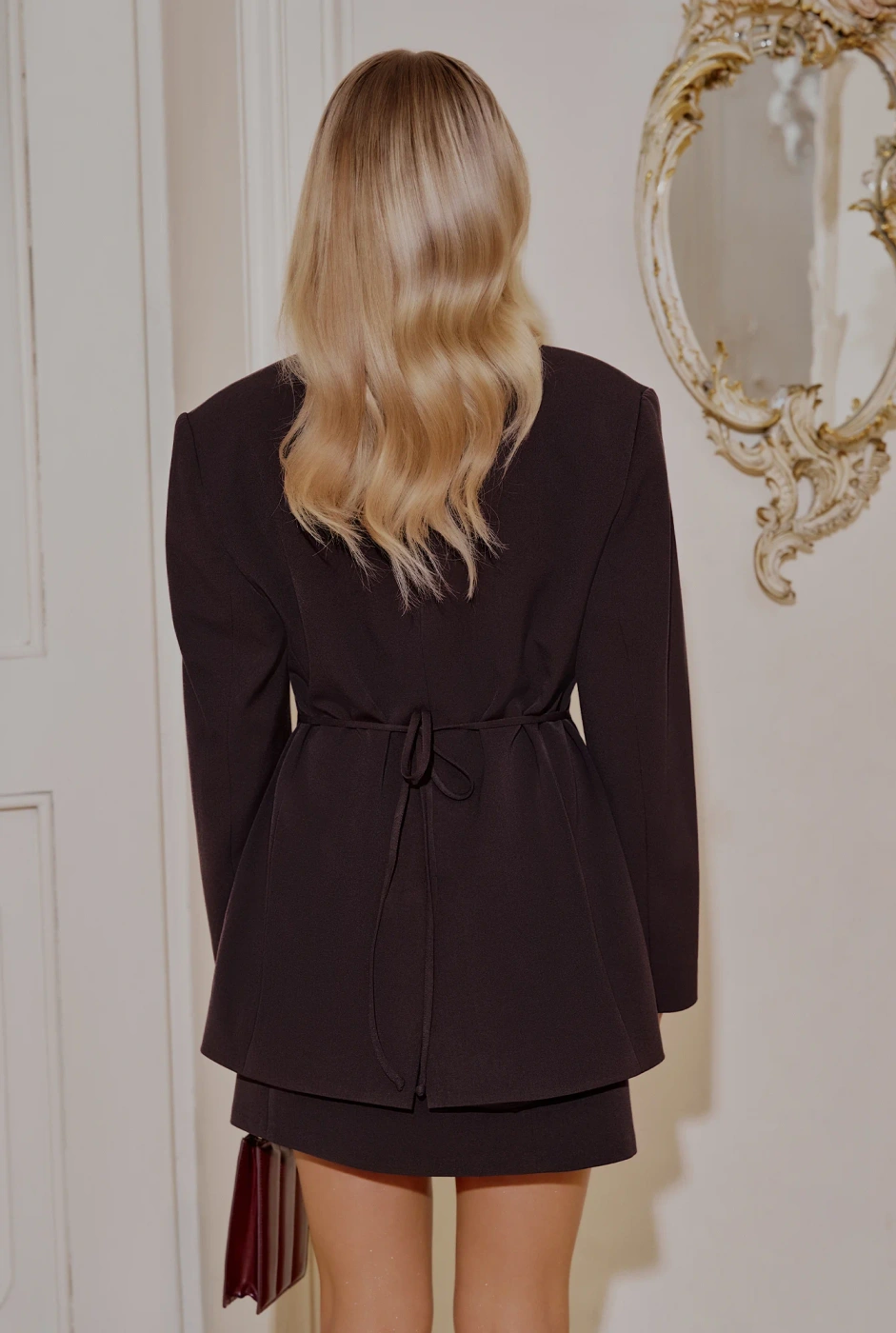Orkide – Schokoladenjacke mit einer Mischung aus Wolle und Viskose