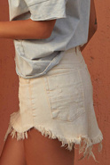 Clarita - denim skirt in a shade of beige